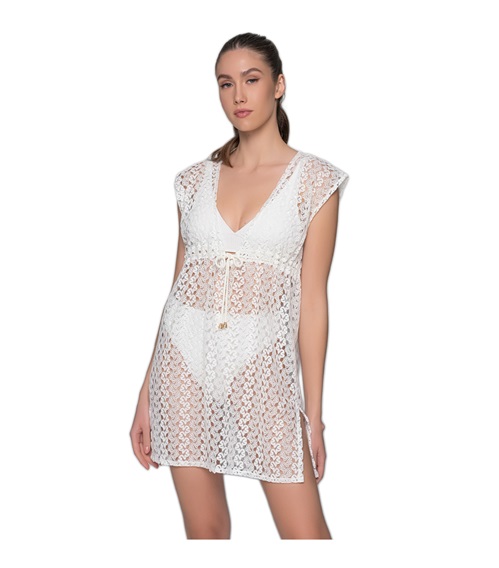 Milena Women's Kaftan Short Knitted Lace  Clothing & Accessories