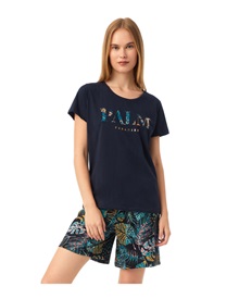 Minerva Women's Pyjama Short Palm Paradise  Pyjamas
