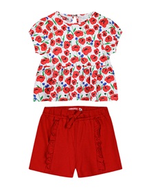 Energiers Kids Set Top-Shorts Girl Flowers  Clothes