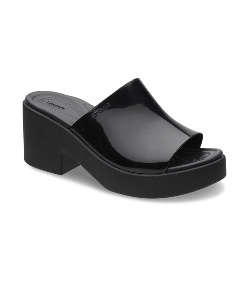 Crocs Women's Brooklyn Slide High Shine Heel  Slippers-Slides