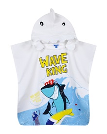 Energiers Kids Beach Towel-Poncho Boy Hood Wave King  Sea Towels
