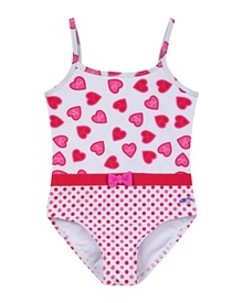 Energiers Kids Swimwear Girl One-Piece Pois Hearts  Girls Swimwear