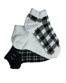 FMS Women's Socks Cotton Sneaker Checked - 3 Pairs  Socks
