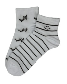 FMS Kids Women's Ankle Socks Cotton Smile - 2 Pairs  Socks