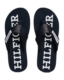 Tommy Hilfiger Men's Flip-Flops Patch Hilfiger Beach Sandal  Flip flops