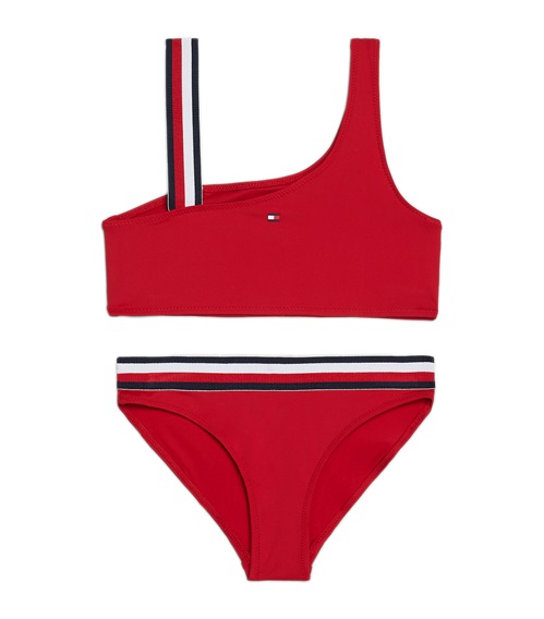 Tommy Hilfiger Kids Swimwear Bikini Set Bralette Signature Tape  Girls Swimwear