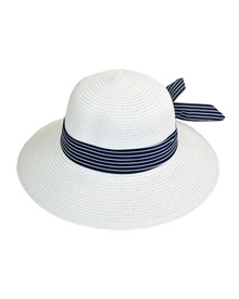 FMS Women's Hat Straw Stripe Band  Hats
