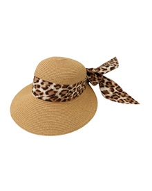 FMS Women's Hat Straw Leopard Band  Hats
