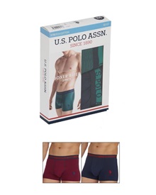 U.S. Polo ASSN. Ανδρικό Boxer Ριγέ  - Διπλό Πακέτο  Boxerακια