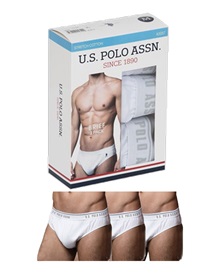 U.S. Polo ASSN. Men Brief Stretch Cotton - 3 Pack  Slip