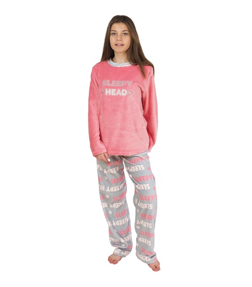 Galaxy Παιδική Πυτζάμα Κορίτσι Fleece Sleepy Head  Πυτζάμες