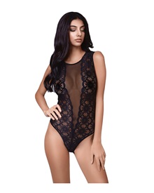 Milena Body String Lace Print Net  Sexy Bodysuit