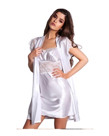 Milena Nightdress & String Satin With Lace  Nightdresses