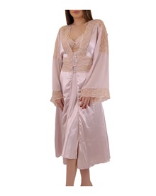 FMS Women Bridal Set NightDress-Robe 2605  Wedding Set