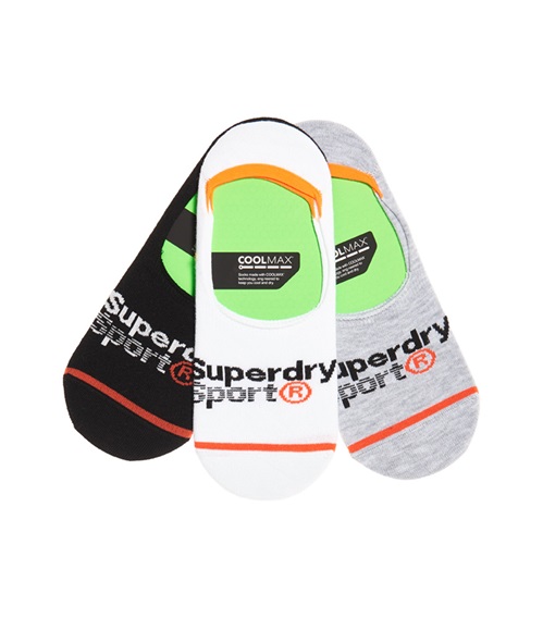 Superdry Men's Socks No Show Cool Max - 3 Pack  Socks