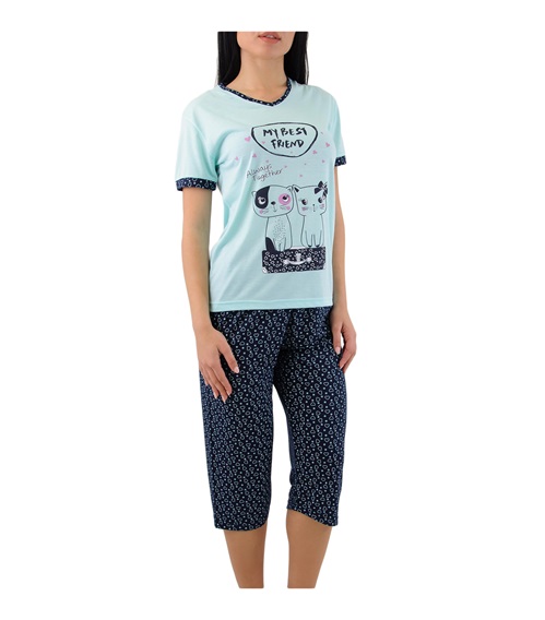 thumb image of FMS Women Pyjama Capri Butterfly Time - Composition : 100% Viscose