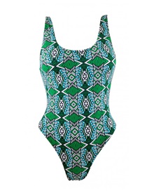 FMS Swimwear One Piece Green Africa  One Piece Swimsuit