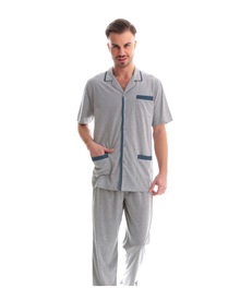 Mario Uomo Men's Pyjama With Buttons Two Pants  Pyjamas