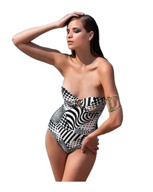 Minerva Women's Swimwear One-Piece Strapless Tilos  One Piece Swimsuit