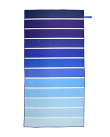 FMS Πετσέτα Suede Microfibre Απορροφητική Blue Stirpes 145x75εκ  Πετσέτες Θαλάσσης
