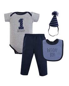 Hudson Baby Infant Gift Set 1st Birthday 4 Piece  Infant