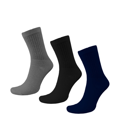 thumb image of FMS Kids Athletic Socks Half Towel - 3 Pairs - Composition : 85% Cotton, 11% Polyamide, 4% Elastane
