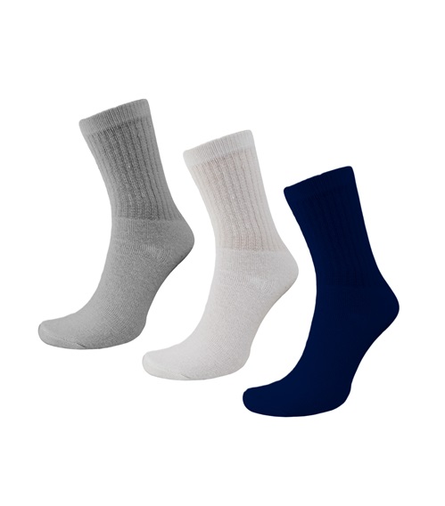 thumb image of FMS Kids Athletic Socks Half Towel - 3 Pairs - Composition : 85% Cotton, 11% Polyamide, 4% Elastane