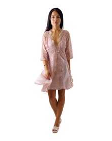 FMS Women's Silk Set Nightdress-Robe Kimberly  Wedding Set