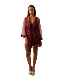 FMS Women's Silk Set Nightdress-Robe Rebecca  Wedding Set