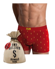 Admas Ανδρικό Boxer Πουγκί Million Dollar - Συσκευασία Δώρου  Boxerακια