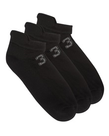 FMS Women's Ankle Socks Half Towel Numbers - 3 Pack  Socks