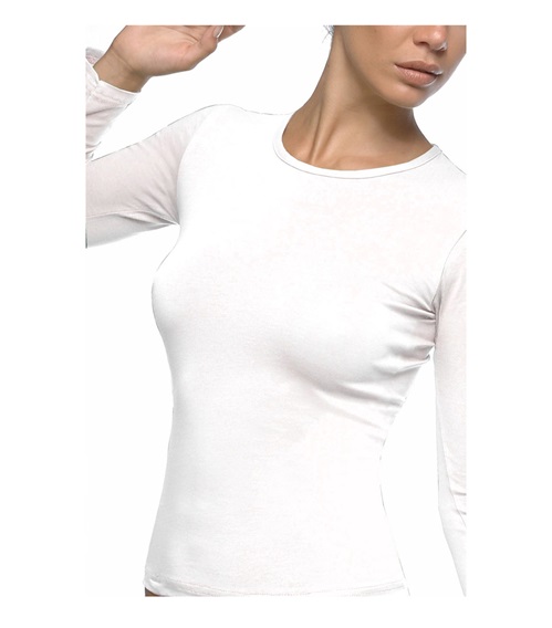 thumb image of Μπλούζα με μακρύ μανίκι και στρογγυλή λαιμόκοψη. Εξαιρετική ποιότητα από πενιέ βαμβάκι και ελαστάν, σε πλέξη single jersey. Άψογη εφαρμογή και στιλ, για καθημερινές μικρές αποπλανήσεις. Σύνθεση : 93% Βαμβάκι - 7% Ελαστάνη