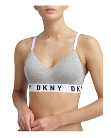 DKNY Women's Bralette Push-Up Wire Free Cozy Boyfriend  Sports