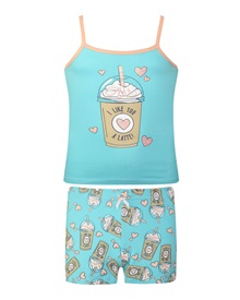 Energiers Kids Pyjama Girl Coffee Latte  Pyjamas