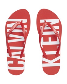Calvin Klein Women Flip-Flop Footprint Red  Flip flops