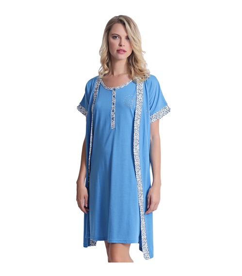 thumb image of Lydia Creations Women's Robe-Nightdress Pattern - Composition : 100% Cotton