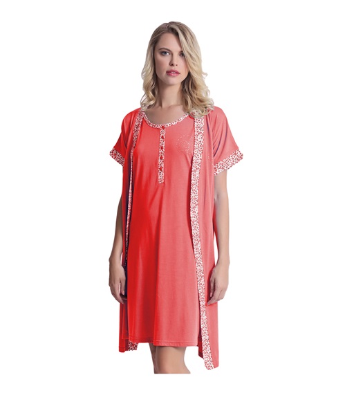 thumb image of Lydia Creations Women's Robe-Nightdress Pattern - Composition : 100% Cotton