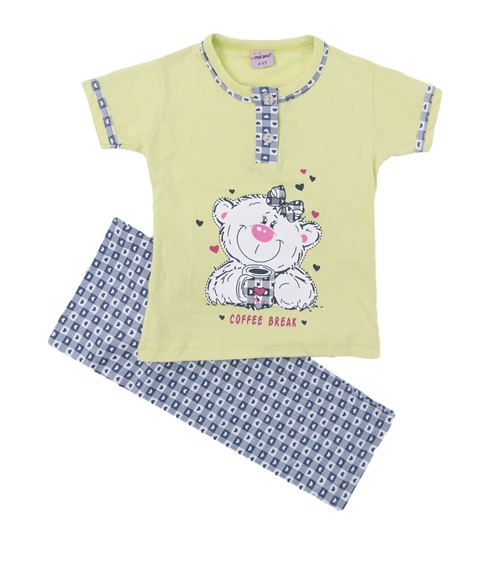 FMS Kids Pytzama Girl Bear Coffee  Pyjamas
