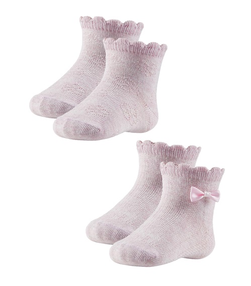 Ysabel Mora Βρεφικές Κάλτσες Κορίτσι Φιόγκος - 2 Ζεύγη  Κάλτσες