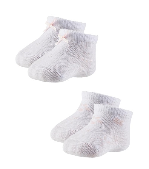 Ysabel Mora Βρεφικές Κάλτσες Κορίτσι Ανάγλυφο Box - 2 Ζεύγη  Κάλτσες