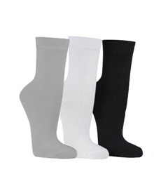 FMS Women's Cotton Monochrome Socks - 3 Pairs  Socks