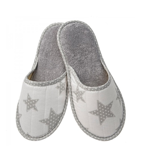 FMS Women's Fabric Slippers Soft Star  Slippers