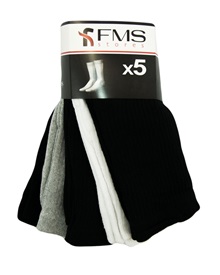 FMS Unisex Athletic Socks - 5 Pairs  Socks