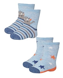 Ysabel Mora Βρεφικά Καλτσάκια Αγόρι Stars Stripes - 2 Ζεύγη  Κάλτσες