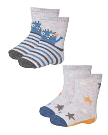 Ysabel Mora Βρεφικά Καλτσάκια Αγόρι Stars Stripes - 2 Ζεύγη  Κάλτσες