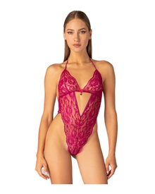 Milena Women's Body Brazil Lace Heart Padlock  Sexy Bodysuit