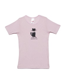 Minerva Kids T-Shirt Girl Love Cat  T-shirts