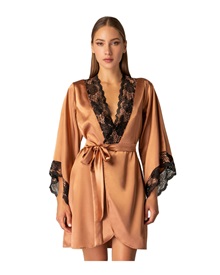 Milena Women's Robe Lace Bronze Chest  Robes