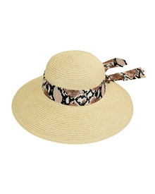 FMS Γυναικείο Καπέλο Ψάθινο Κορδέλα Snake  Καπέλα