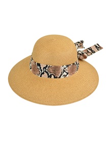 FMS Γυναικείο Καπέλο Ψάθινο Κορδέλα Snake  Καπέλα